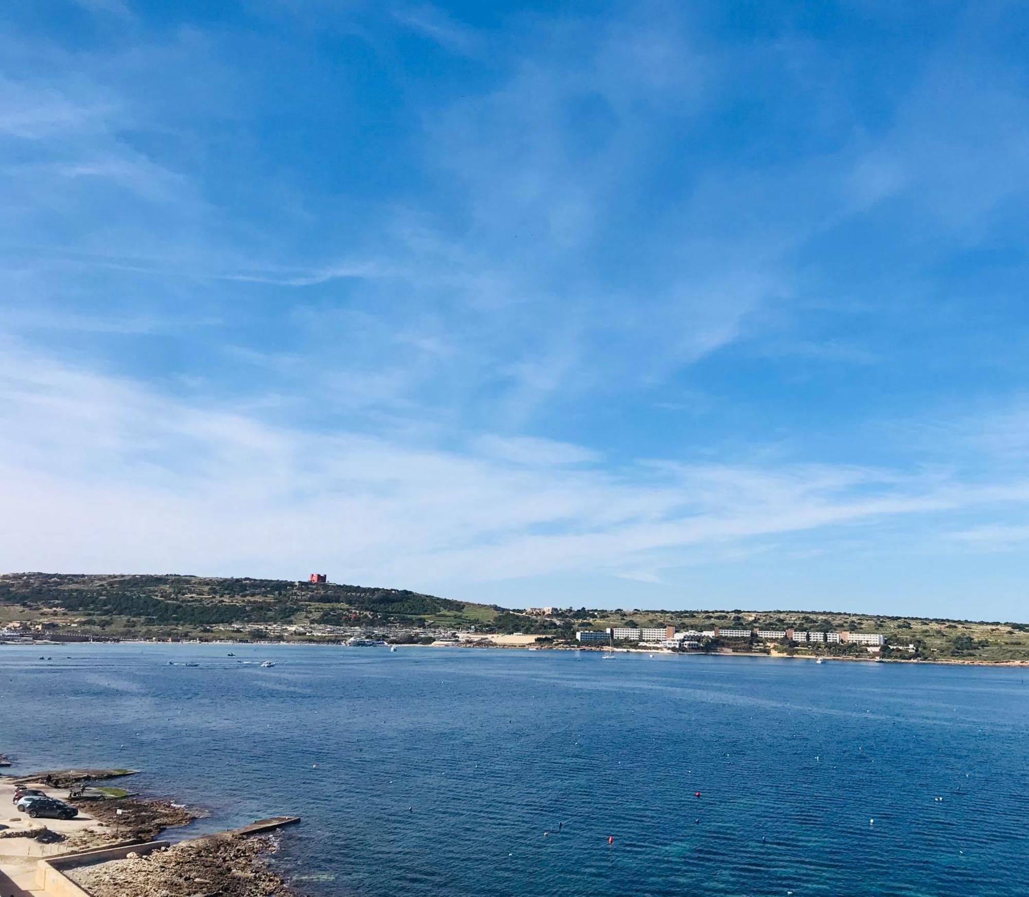 Seafront Apartment Terrace, Lounger & Panoramic Ocean Views Mellieħa Exterior foto